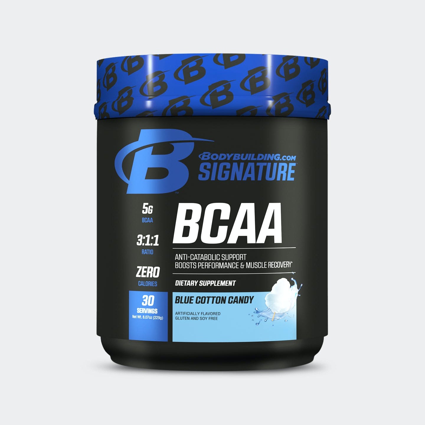 Bodybuilding.com Signature Signature BCAA, Blue Cotton Candy, 30 Servings