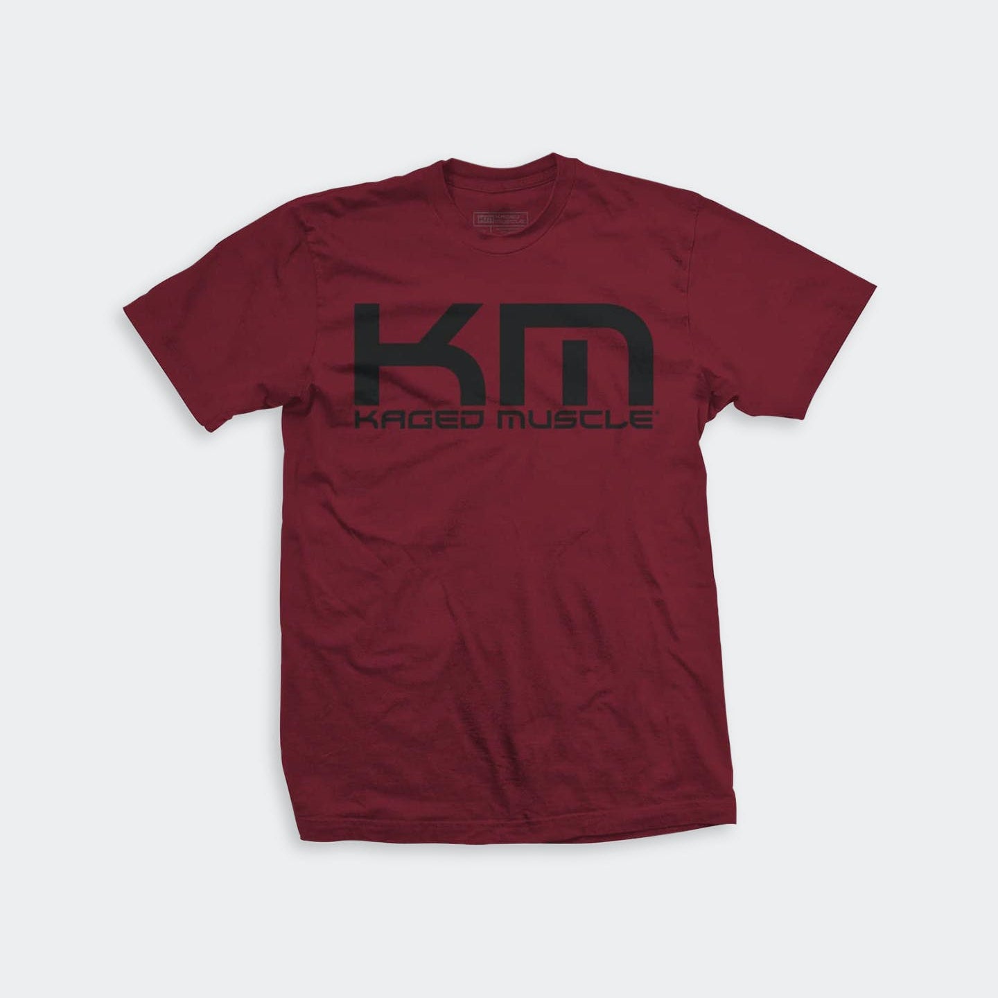 Kaged Muscle KM Logo T-Shirt, CARDINAL, Medium