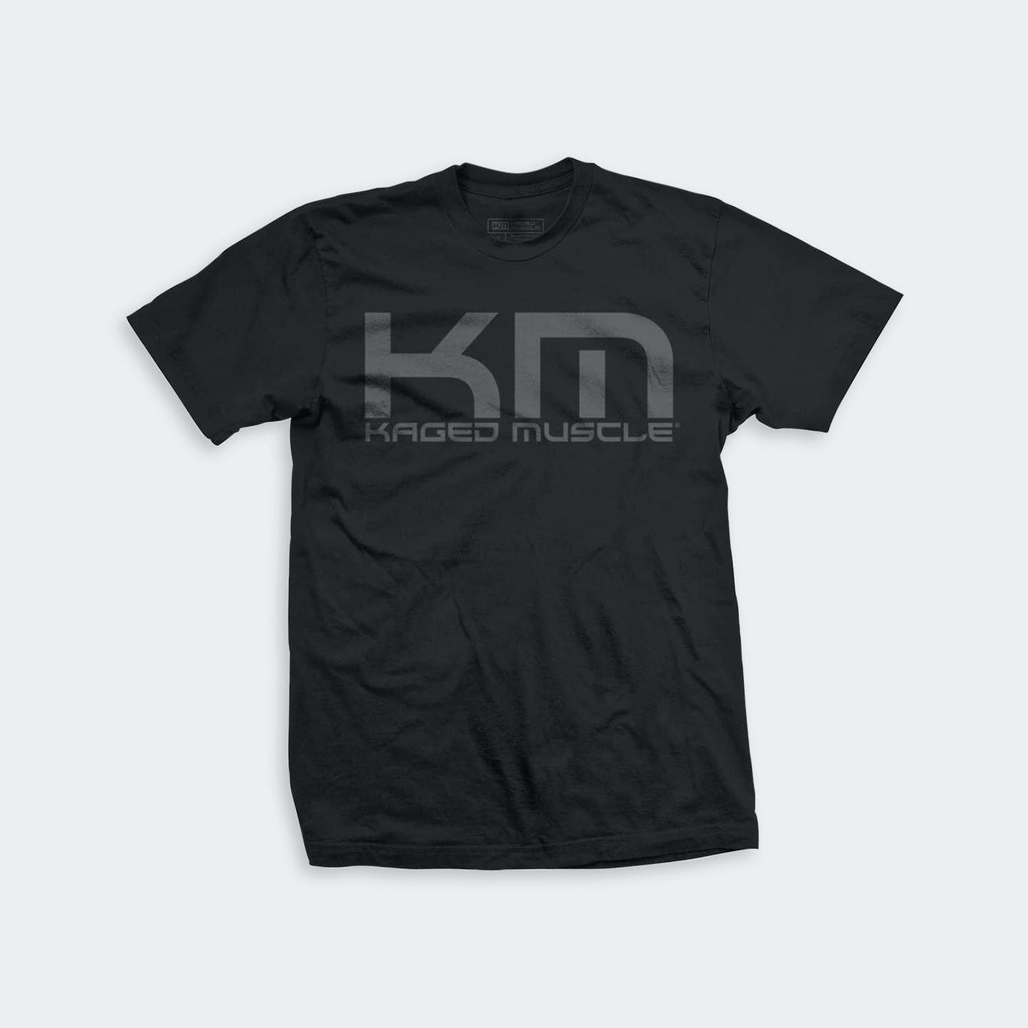 Kaged Muscle KM Logo T-Shirt, BLACK GREY, XL
